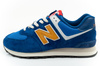 New Balance 574 buty sportowe męskie sneakersy modne skórzane niebieskie