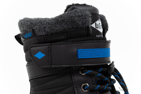 Lee Cooper buty zimowe dziecięce śniegowce czarne ocieplane na rzep