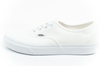 Vans Authentic buty sportowe damskie trampki tkanina modne białe