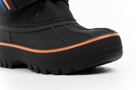 Lee Cooper buty zimowe dziecięce śniegowce czarne ocieplane na rzep