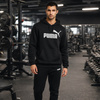 Puma bluza sportowa męska Ess Big Logo kangurka z kapturem czarna