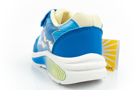 Leomil Sonic buty sportowe dziecięce sneakersy lekkie na rzep LED niebieskie