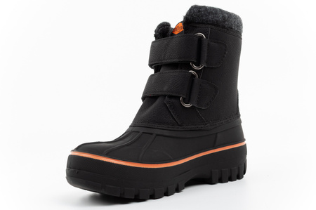 Lee Cooper buty zimowe dziecięce śniegowce czarne ocieplane na rzep