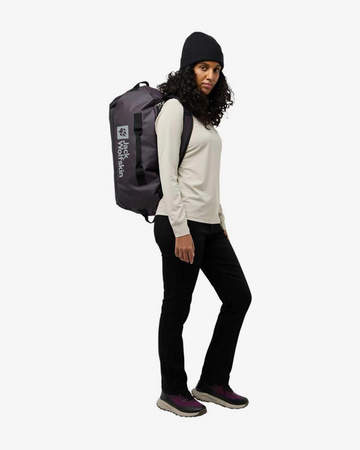 Jack Wolfskin torba podróżna sportowa All-In Duffle bordowa 45L treningowa