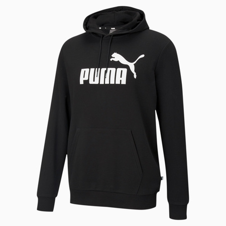 Puma bluza sportowa męska Ess Big Logo kangurka z kapturem czarna